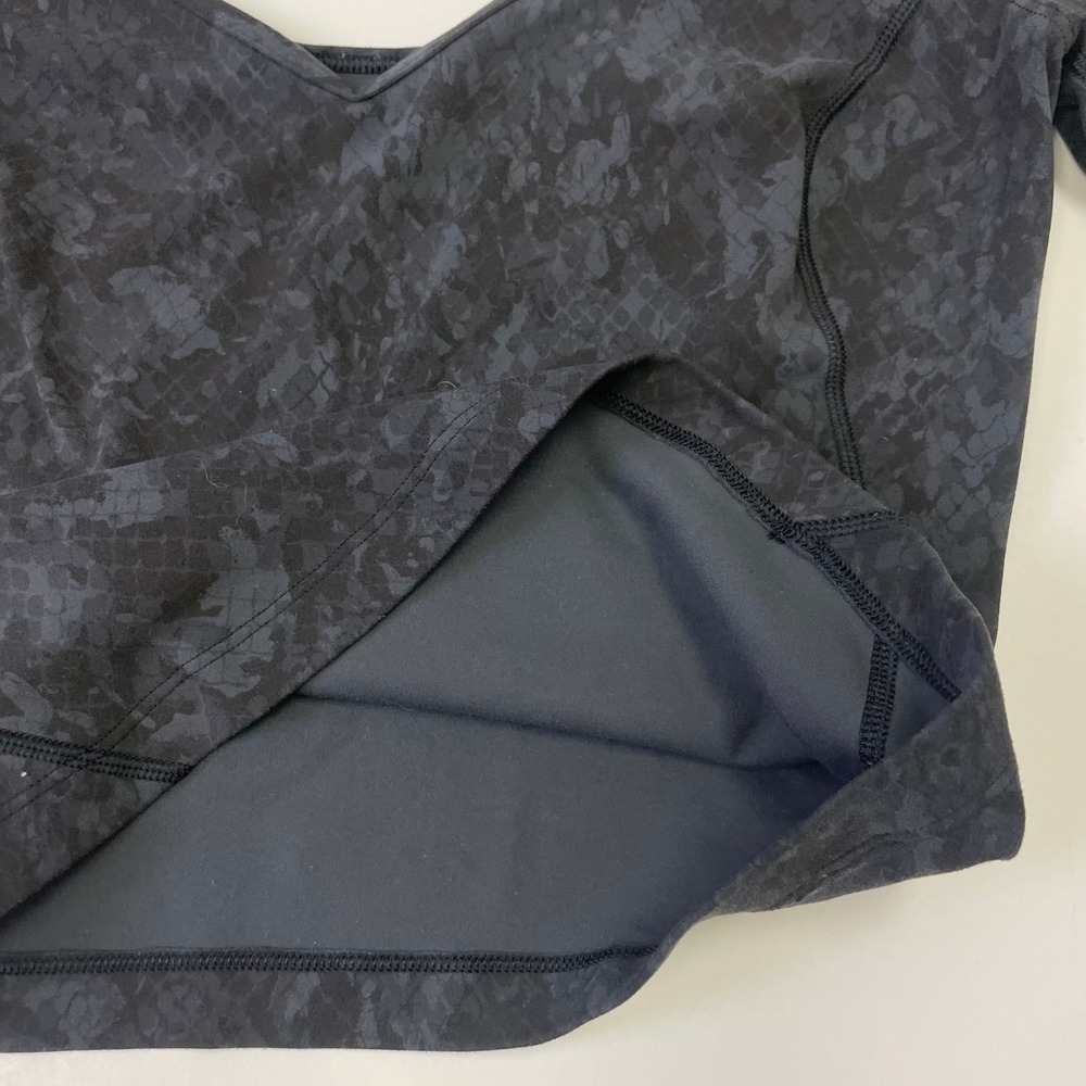 LULULEMON Align Tee Crop Hideaway snakeskin Camo Deep Coal Multi Size 4 - Picture 5 of 8